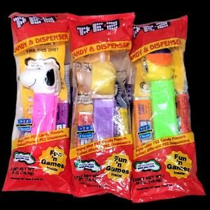 3 Vintage Unopened Pez Decpencers Ms Piggy Snoopy Tweety Bird